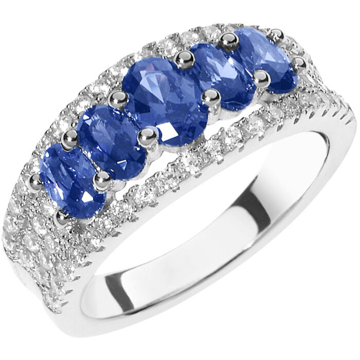 Ambrosia AAA 040 M Anello Argento rodiato e Zirconi