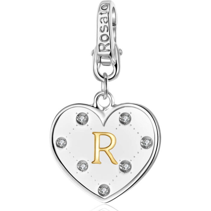 Rosato RAL018 charms ciondolo alfabeto lettera R