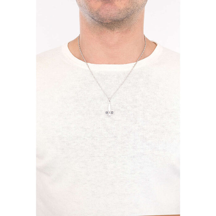 Collana Comete UGL614 uomo argento con pendente aeroplano e zirconi - immagine 3