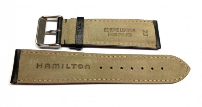 Hamilton H600685105 cinturino per orologio Khaki field nero - immagine 2