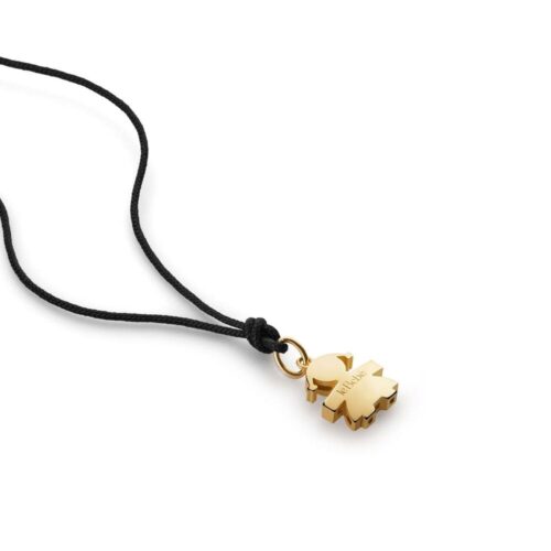 Ciondolo Lebebè Sagoma Bimba Oro Giallo 18kt