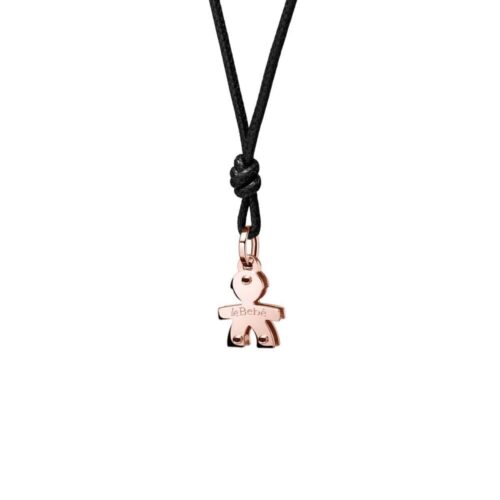 Ciondolo Lebebè Sagoma Bimbo Oro Rosa 9kt
